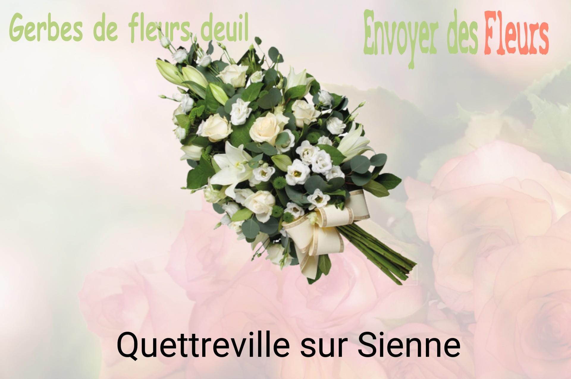 Gerbe de fleurs de deuil livrée à Quettreville-sur-Sienne